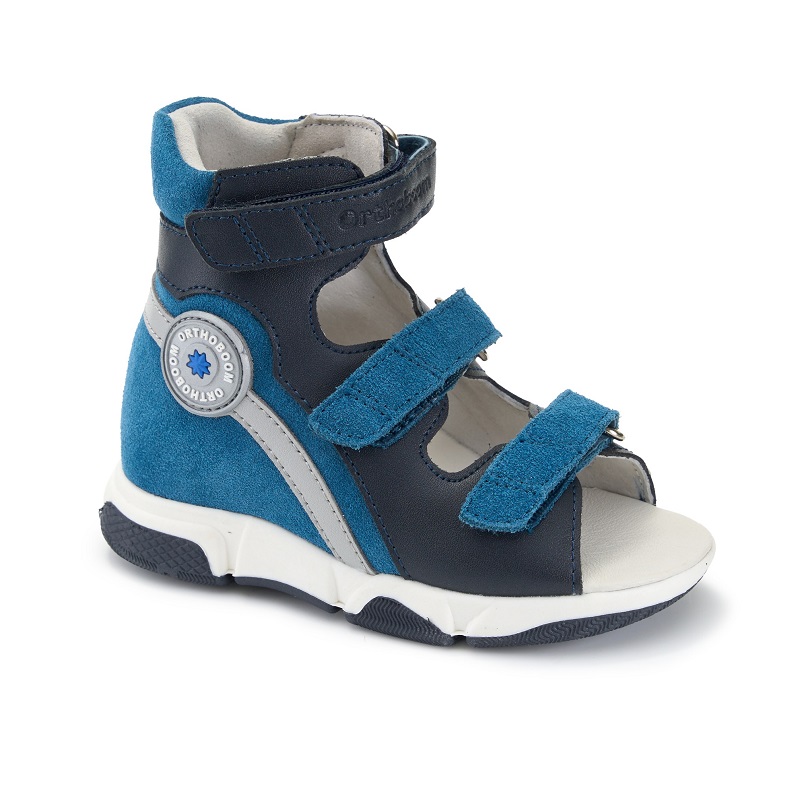 Сандали ортопедические Ортобум для мальчиков 71057-11 электро-сапфир.